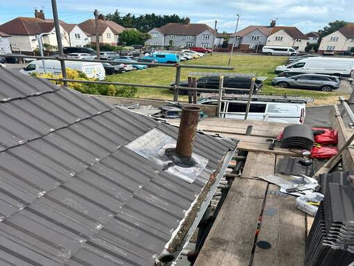 Manea Roofing Services 18 This is a photo of a roof installation being carried out in Manea. Installation carried out by Manea Roofing Services